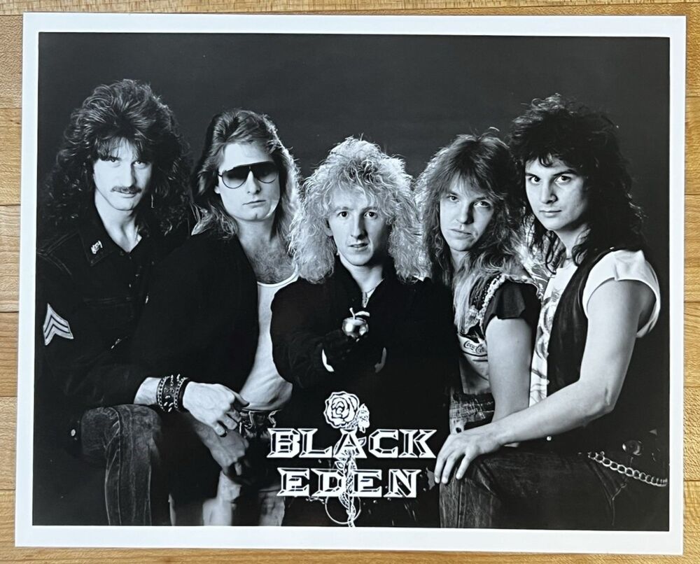 Black Eden Press & Booking Photo 1988 Minnesota Rock Band Glossy 8x10